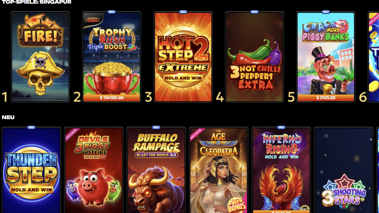 Spinsy Casino games